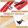 MECCANIXITY Floor Cord Cover 8ft, Extension Cord Hider for Floor Cable Management Wire Covers Protector Prevent Cable Trips 0.47" W x 0.24" H, Brown view 3