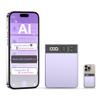 AI Voice Recorder with Simultaneous Interpretation & Real-timeTranscription,64G Recording Memory AI Speech Processor Powered by ChatGPT with App Control for Business/Education/Interviews, Purple view 1