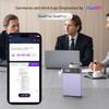 AI Voice Recorder with Simultaneous Interpretation & Real-timeTranscription,64G Recording Memory AI Speech Processor Powered by ChatGPT with App Control for Business/Education/Interviews, Purple view 2