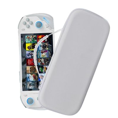 XYYORITRIX Carrying Case Compatible with ONEXPLAYER Onexfly F1 Pro, EVA Hard Protective Bag Leather Surface Waterproof and Dustproof Shockproof Impact (White)