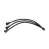 ACGTUY 4 pin PWM Fan Cable 1 to 3 Ways Splitter Black Sleeved Extension Cable(1 pc) view 1