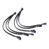 ACGTUY 4 pin PWM Fan Cable 1 to 3 Ways Splitter Black Sleeved Extension Cable(1 pc) view 2