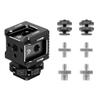 NovelGoal Triple Cold Shoe Mount Adapter with 1/4" Thread, Monitor Hot Shoe Extension Bracket Base, Shoe Mount Holder for Microphone Fill Light Camera Cage Rig (with Screw Set) view 1