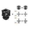 NovelGoal Triple Cold Shoe Mount Adapter with 1/4" Thread, Monitor Hot Shoe Extension Bracket Base, Shoe Mount Holder for Microphone Fill Light Camera Cage Rig (with Screw Set) view 3