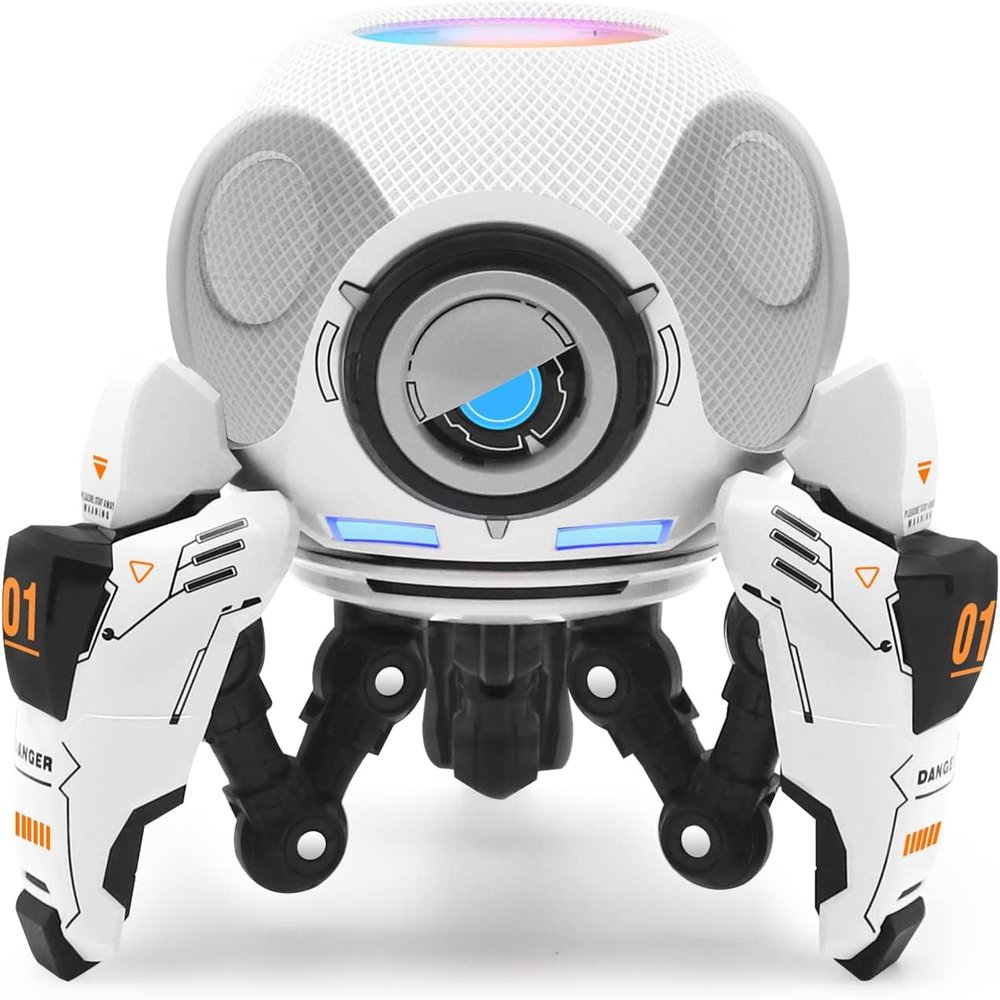 Aokicase Compatible with Amazon Echo Dot 4/5 Holder (Not Included Echo Dot), for Dot 4 Stand Holder Dot 5 Desktop Stand, Speaker Accessory Rack (White, Manwei) 1 Piece