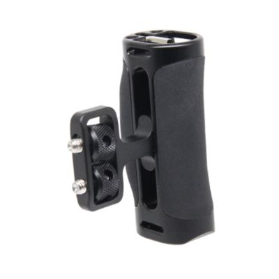 BaotyJie Camera Cages Side Handle Hand Grip Universal Non Slip Silicone 1/4" Thread with Cold Shoe Mount for Photography, Black