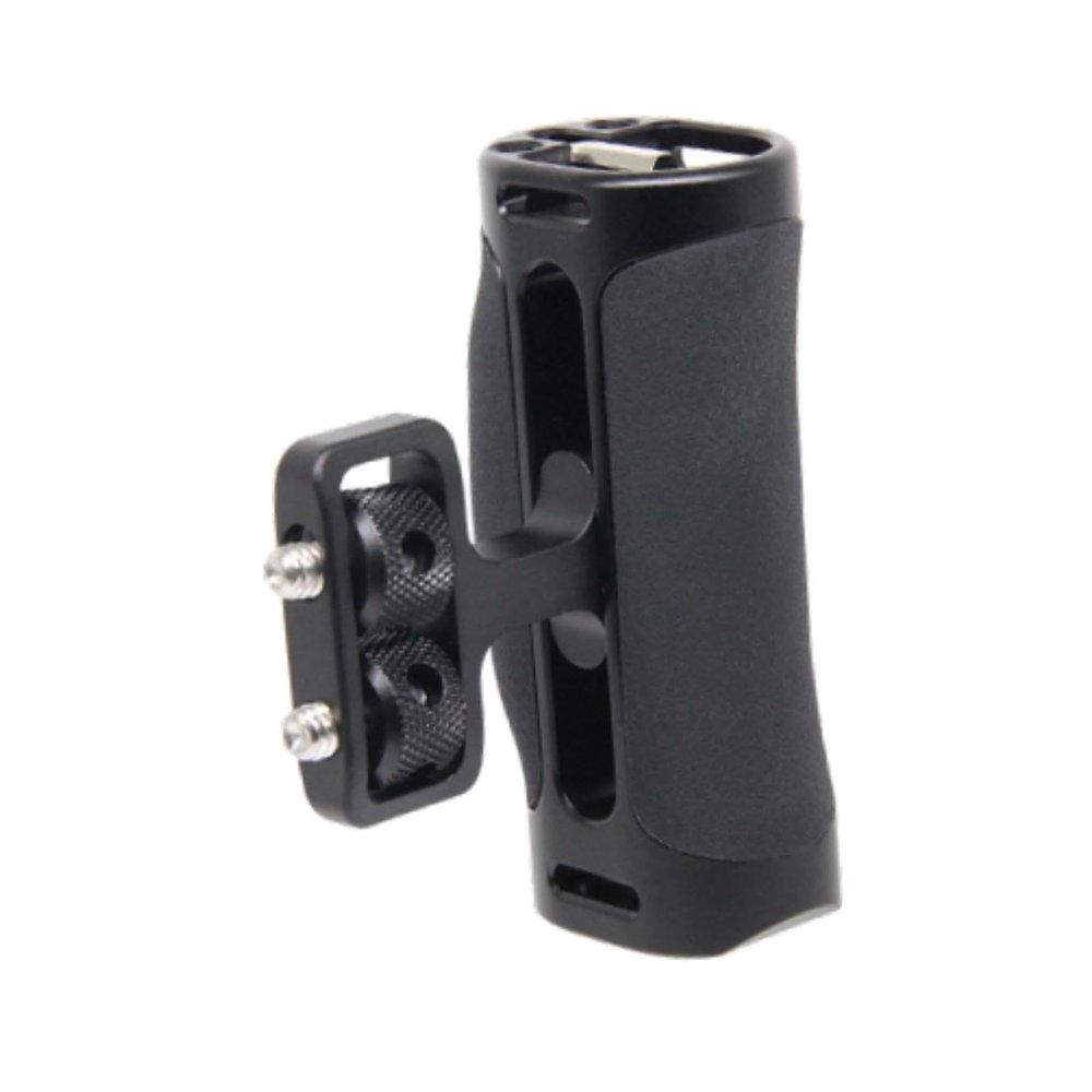 BaotyJie Camera Cages Side Handle Hand Grip Universal Non Slip Silicone 1/4" Thread with Cold Shoe Mount for Photography, Black