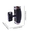 BaotyJie Camera Cages Side Handle Hand Grip Universal Non Slip Silicone 1/4" Thread with Cold Shoe Mount for Photography, Silver view 2