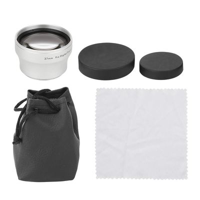 37MM 2X Aluminium Alloy Magnification Converter Lens, Compatible with 37MM Diameter Camera Lens, High Definition Super Telephoto for Enhanced Details, Includes Storage Bag and Wi