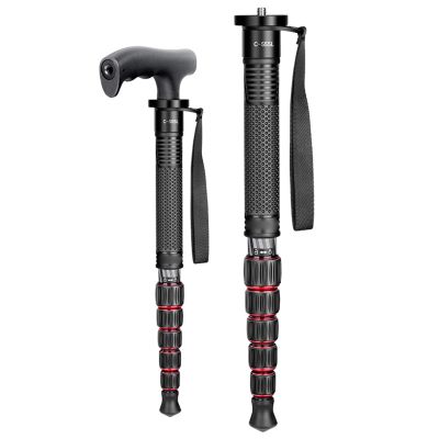 61 Inch Carbon Fiber Camera Monopod Heavy Duty Stand with 6 Section Height, Load up 10kg for Compact Cameras, Mirrorless, DSLR