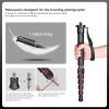 61 Inch Carbon Fiber Camera Monopod Heavy Duty Stand with 6 Section Height, Load up 10kg for Compact Cameras, Mirrorless, DSLR view 2
