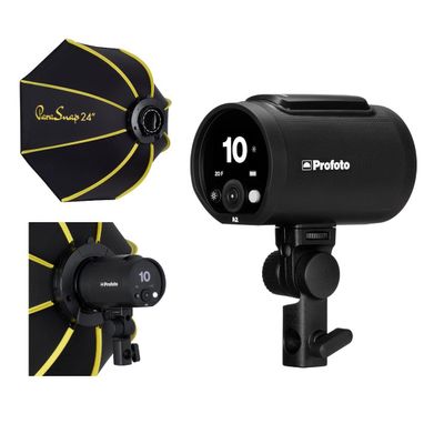 Profoto A2 The Little Big Off Camera Flash Head w/Glow 24" ParaSnap Octa Softbox