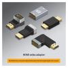 ACGTUY HD MI 2.1 Adapter 90 Degree Right Angle HDTV 4K 8K@60Hz Female to Female Cable Converter HD-MI Extension Connector for(Red) view 4