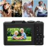75MP 5K Digital Camera with 18X Zoom, Retro Mirrorless Camera, Autofocus Image Stabilization 3 Inch LCD Screen Smile Detection, for Family Gatherings Travel Photography (Black) view 2