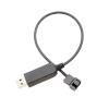 ACGTUY USB to 4Pin PWM 5V to 12V Boost Line USB Sleeved PC Fan Power Adapter Connector Converter Cable 5V to 12V(B4P) view 4