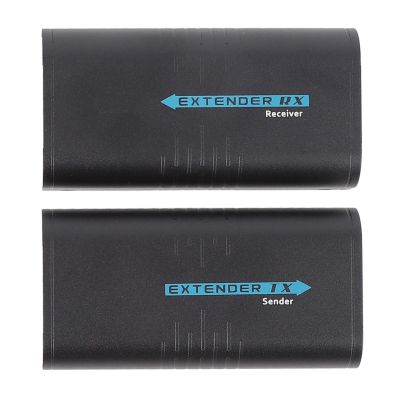 Denash HDMI Extender, 656ft Over Single Cat5 Cat6 HDMI Repeater, HD Multimedia Interface Balun Sender Transmitter Receiver (US Plug)