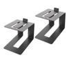 2pcs Desktop Speaker Stands Adjustable Metal Monitor Speaker Brackets for Computer Bookshelf Black Storage Holders view 1