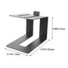 2pcs Desktop Speaker Stands Adjustable Metal Monitor Speaker Brackets for Computer Bookshelf Black Storage Holders view 2