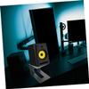 2pcs Desktop Speaker Stands Adjustable Metal Monitor Speaker Brackets for Computer Bookshelf Black Storage Holders view 3