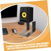 2pcs Desktop Speaker Stands Adjustable Metal Monitor Speaker Brackets for Computer Bookshelf Black Storage Holders view 4