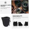 DOITOOL 2pcs Neoprene Dslr Camera Lens Case Shockproof Trail Case Lenses Pouch Carabiner Compact Easy to Carry view 3