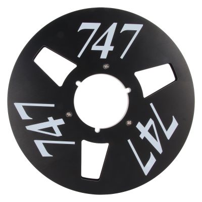 1/4 10 Aluminum Alloy Open Reel Tape Empty Reel for Recording with 3 Holes & Low Noise, Universal Fit (Black)