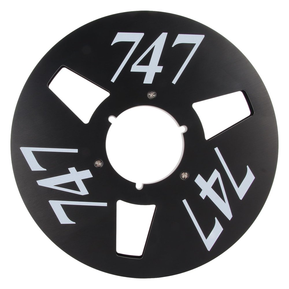 1/4 10 Aluminum Alloy Open Reel Tape Empty Reel for Recording with 3 Holes & Low Noise, Universal Fit (Black)