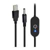 lowmountainswere with Blue Indicator Light USB to DC 5.5 * 2.1 5.5 * 2.5 3.5X1.35 Switch Controll Cable Line Test Light Strip USB to DC Touch Dimmer(3.5X1.35mm) view 1