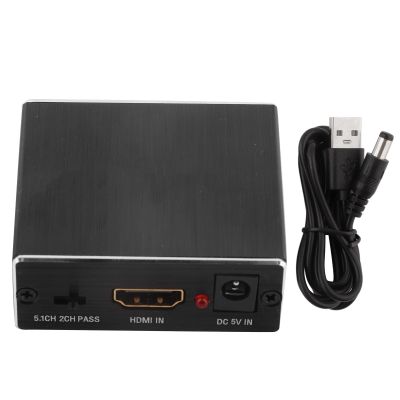 Professional Metal Black 4K x 2K to Optical SPDIF 3.5mm Audio Extractor Adapter, Supports 3D 4KX2K Resolution, Dual Audio Outputs
