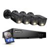 ANNKE 2MP Security Camera System, 8CH 3K Lite DVR Recorder with AI Motion Detection, 4X 1080P (19201080) Add-on Wired Black Cams with Smart Color Night Vision, IP67, 3.6mm Lens, 4TB Hard Drive Disk view 1