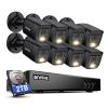 ANNKE 2MP Security Camera System, 8CH 3K Lite DVR Recorder with AI Motion Detection, 8X 1080P (19201080) Add-on Wired Black Cams with Smart Color Night Vision, IP67, 3.6mm Lens, 2TB Hard Drive Disk view 1