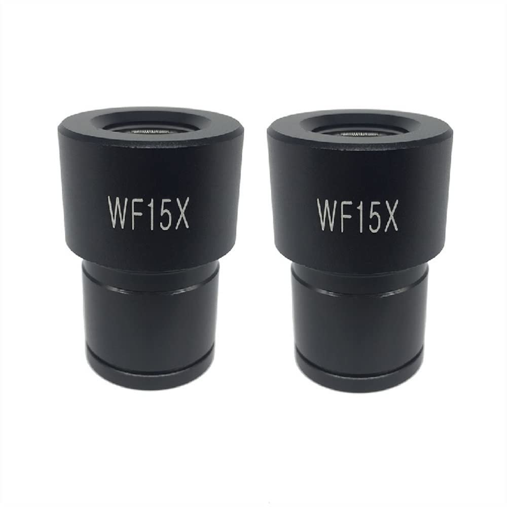 Microscope Kit for Biological Microscope Eyepiece WF5 WF10 WF15 WF16 WF20 WF25, Mounting 23.2mm Wide Field Optical Lens Microscope Accessories Microscope Lens Adapters(WF15X-13mm)