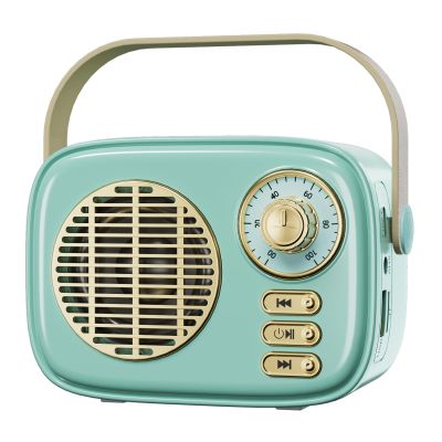 Retro Bluetooth Speaker, Vintage Decor, Gifts for Women Men Teen Girls,Portable Wireless Bluetooth Speaker, Cute Aesthetic Style for Office Kitchen Desk Bedroom Outdoor Support USB/TF Card/AUX (Blue)