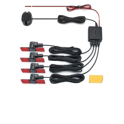 QCWLDKJRV Car Parking Sensors Parktronics 6 Colors 13mm Flat Sensors Reverse Backup Radar Sound Buzzer Alarm Adjustable Sound(Silver Color)
