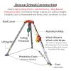 Emergency Rescue Tripod Kit 7Ft Height Aluminum Confined Space Tripod Kit Strong Stability,Heavy-Duty Confined Space Rescue Tripod with 2600/1800/1200 Lbs Lifting,1800Lbs Win,1800Lbs Winch+Self view 3