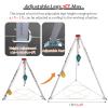 Emergency Rescue Tripod Kit 7Ft Height Aluminum Confined Space Tripod Kit Strong Stability,Heavy-Duty Confined Space Rescue Tripod with 2600/1800/1200 Lbs Lifting,1800Lbs Win,1800Lbs Winch+Self view 4