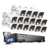 ANNKE 2MP Security Camera System, 16CH 2MP Lite DVR Recorder with AI Motion Detection, 16x 1080P (19201080) Add-on Wired White Cams with Smart Color Night Vision, IP67, 3.6mm Lens, 4TB Hard Drive view 1