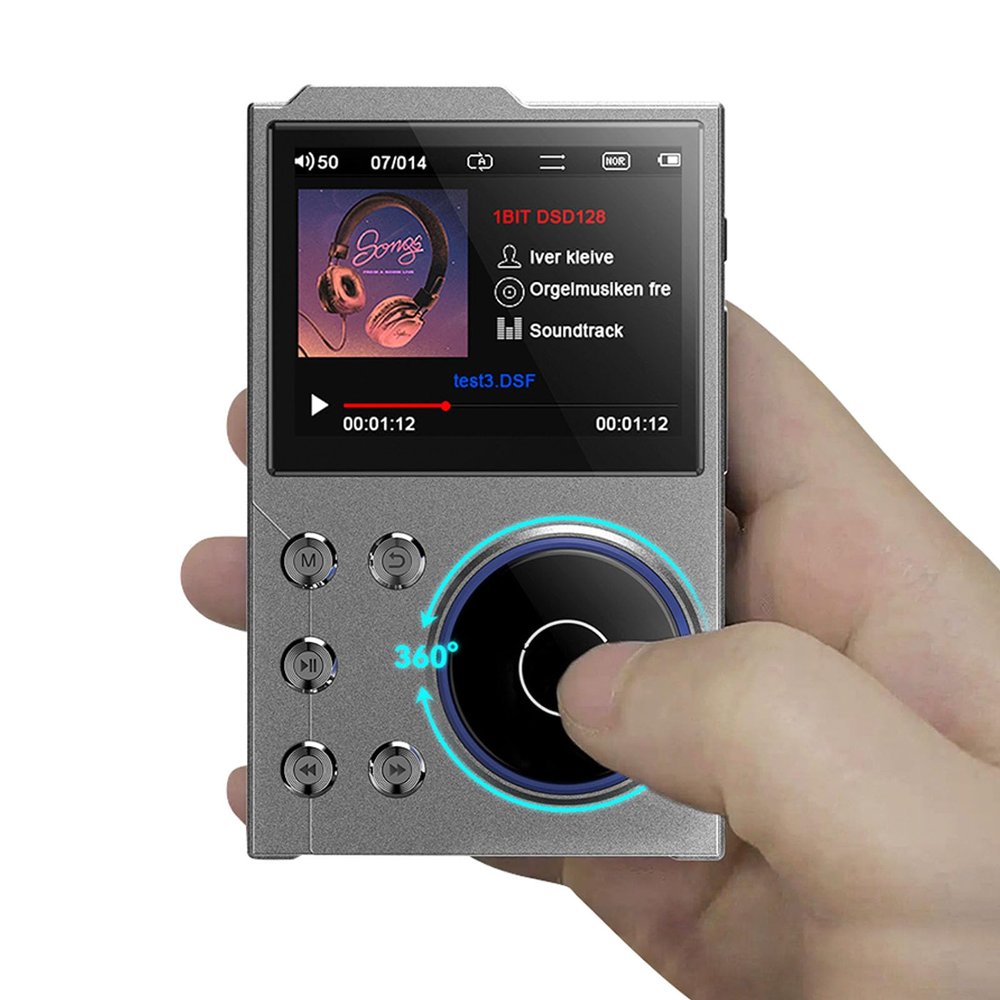 MP3 Player Spotify, Hi Res Player, MP3 Player with Bluetooth and WiFi, Digital Music Player Bluetooth 5.3 Lossless DSD FLAC HD HiFi Portable MP3 Player