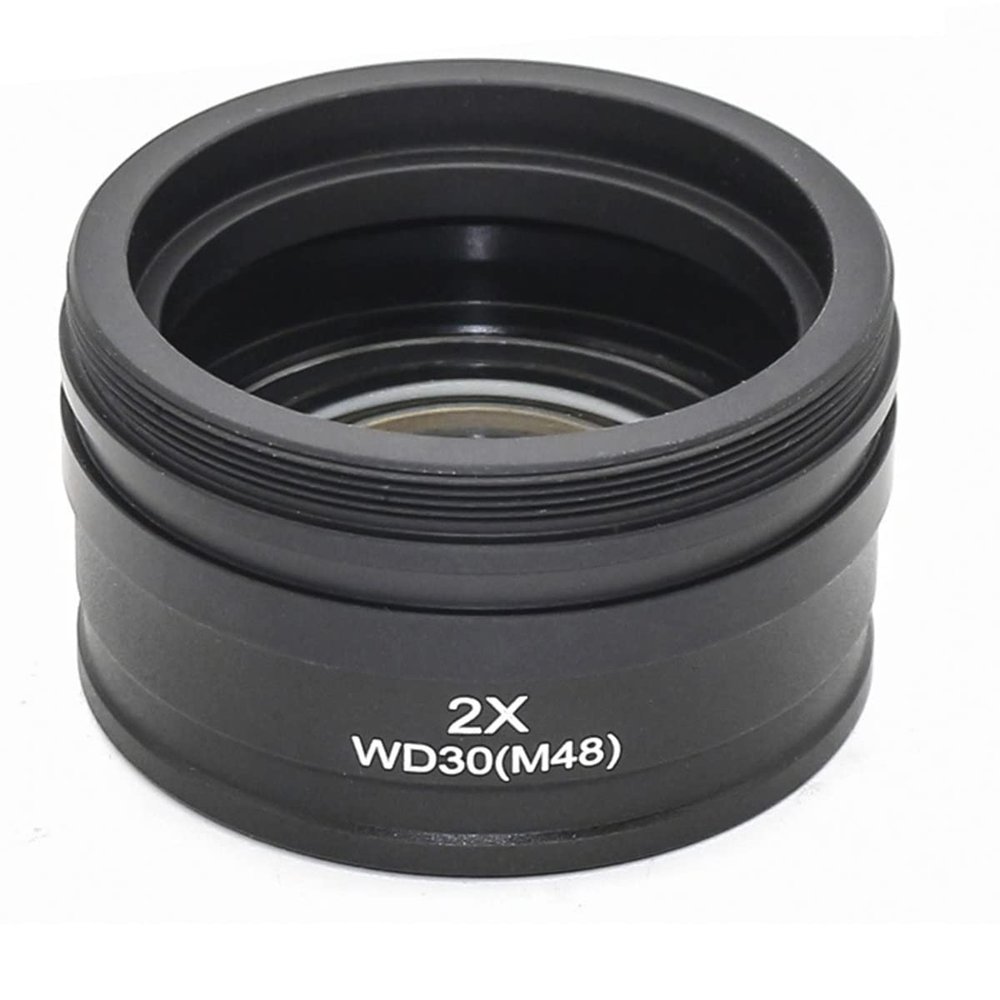 JOEBO Microscope Kit 0.5X 2X Lens Mounting Thread 42mm 48mm 50mm 52mm Working Distance 30/160mm Microscope Lens Adapters(2X Thread 52mm)