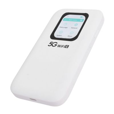 5G WiFi 6 Mobile Hotspot with Nano SIM Card Slot, Portable 5G Wi Fi Router, Connects Up to 16 Devices, 2.01in Touch Screen Portable WiFi Device for Travel Office Dormitory