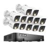 ANNKE 2MP Security Camera System, 16CH 2MP Lite DVR Recorder with AI Motion Detection, 12x 1080P (19201080) Add-on Wired White Cams with Smart Color Night Vision, IP67, 3.6mm Lens, No Hard Drive view 1