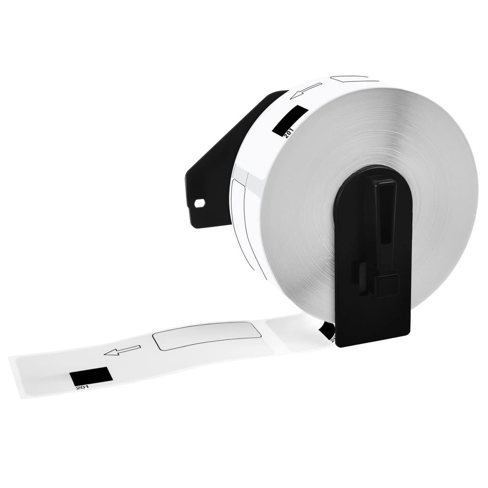 KCMYTONER 100 Rolls Compatible for Brother DK-1201 1.1'' X 3.5'' Standard Address Die-Cut Labels Use in Brother QL Label Printers, 400 Labels/Roll