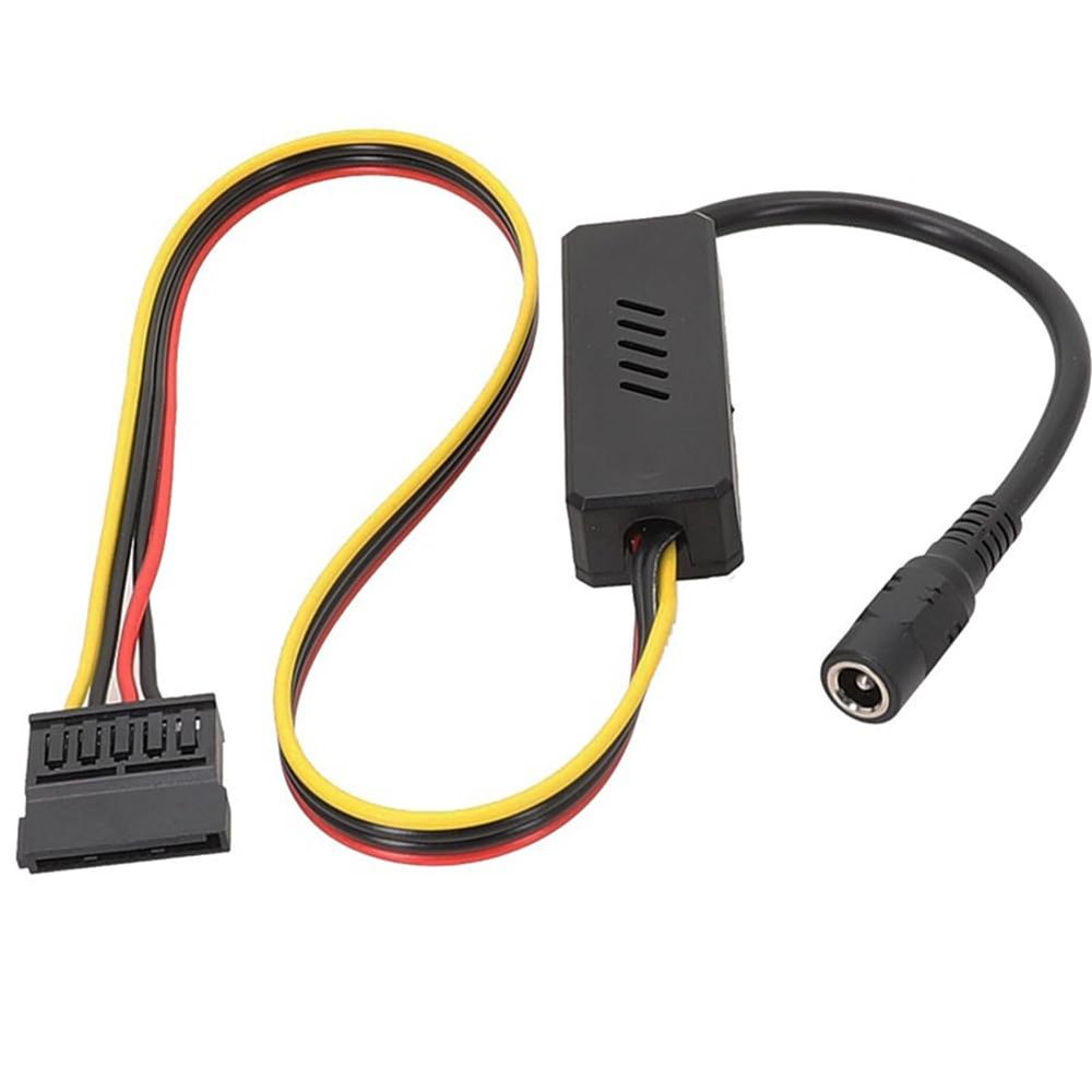 Bloepum DC 5525 to Hard Drive Power Supply Cable DC 12V to Hard Drive Cable with Step-Down Voltage Regulator