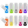 10 Pack 128MB Flash Drives Bulk Colorful USB Sticks Thumb Drive Jump Drives with Lanyards, Swivel Memory Stick Photo Backup USB Storage Flash Drive Zip Pendrive for Computer, Office Supplies view 1