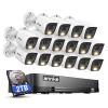 ANNKE 2MP Security Camera System, 16CH 2MP Lite DVR Recorder with AI Motion Detection, 16x 1080P (19201080) Add-on Wired White Cams with Smart Color Night Vision, IP67, 3.6mm Lens, 2TB Hard Drive view 1