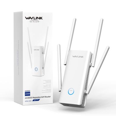 WAVLINK AX3000 WiFi 6 Extender - Internet Extender WiFi Booster with 5 High-Gain Antennas & Beamforming, Dual Band Whole Home Coverage, Gigabit Port, Repeater/AP/Router Mode for 256 Devices