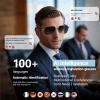 SKEKECIE AI Smart Translation Glasses for Travel & Business, Real-Time 100+ Language Translator, Wireless Open-Earphones Design with Music Playback & Touch Control,Lightweight Eyewear (GD/BU) view 3