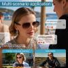 SKEKECIE AI Smart Translation Glasses for Travel & Business, Real-Time 100+ Language Translator, Wireless Open-Earphones Design with Music Playback & Touch Control,Lightweight Eyewear (GD/BU) view 4
