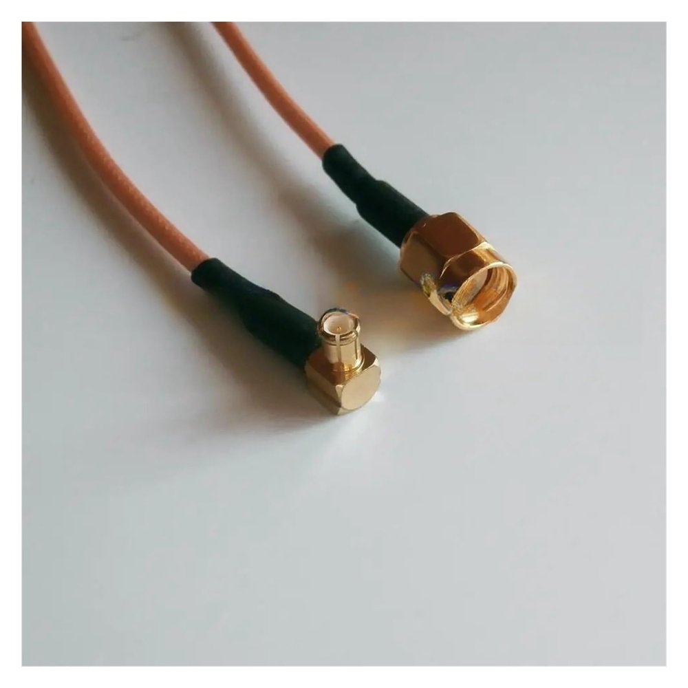 PAN DI 8inch RG316 MCX Male Right Angel to SMA Male p/Lug R/F Pigtail Cable 20cm