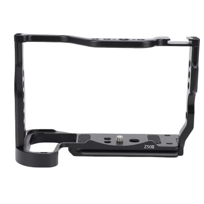 Camera Metal Cage Aluminum Alloy Camera Cage Rig with Cold Shoe Mount, 38MM Compatible Chute, 1/4in and 3/8in Threaded Hole for RS3 Tripod Head